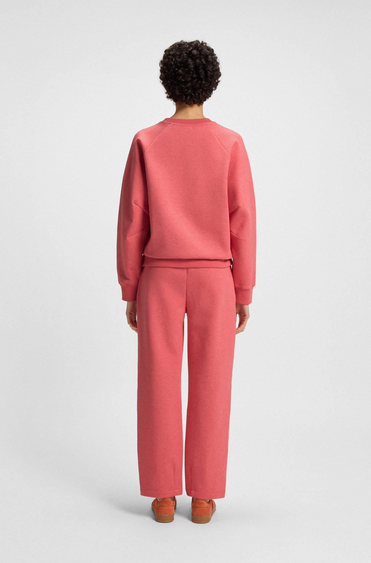 MELANGE SWEATSHIRT WITH DOUBLE B MONOGRAM - 4