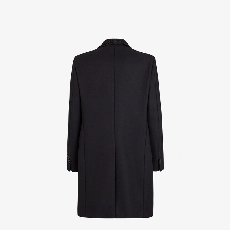 FENDI Black wool coat outlook