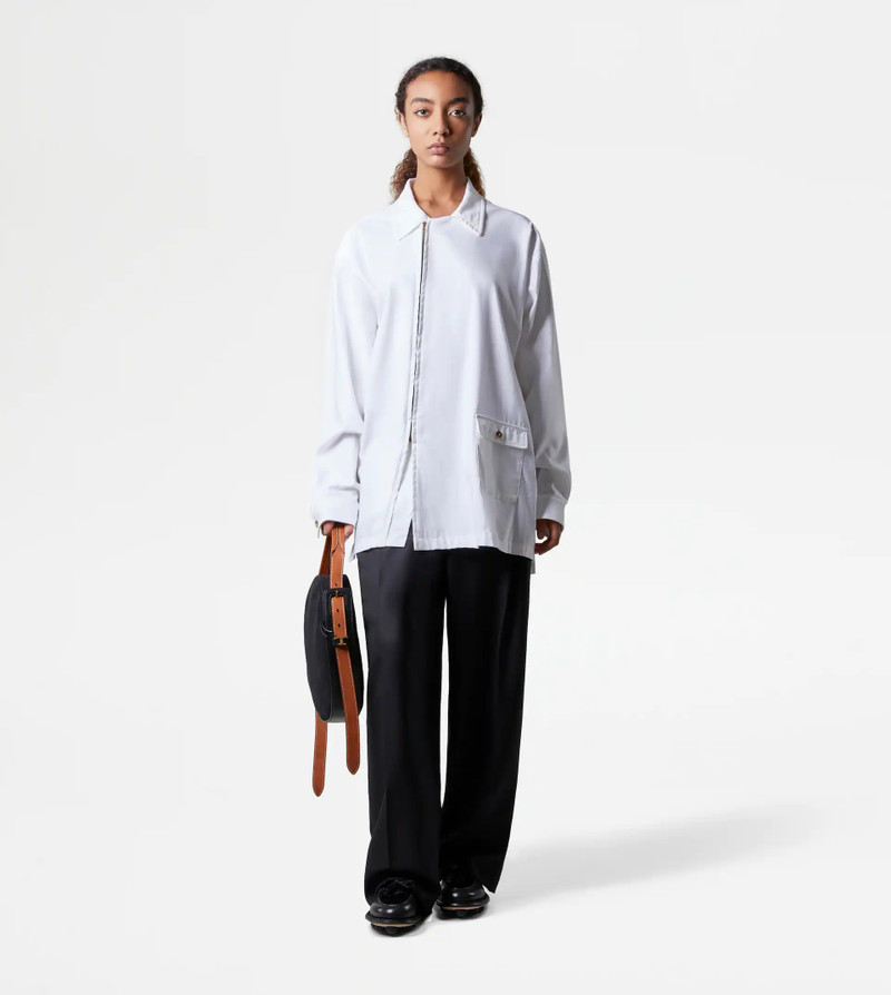 Tod's ZIPPED SHIRT-JACKET - WHITE outlook