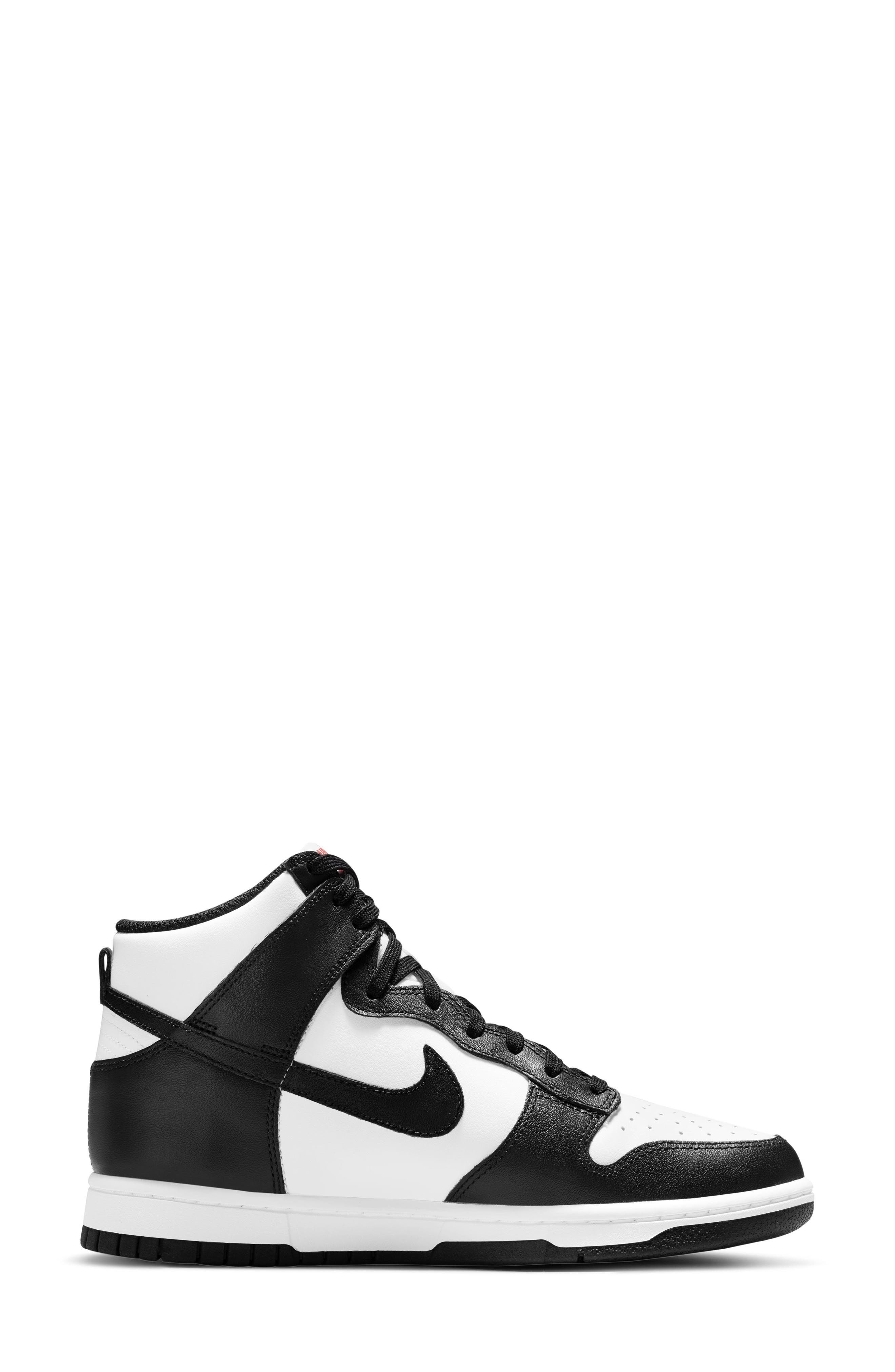 Nike Dunk High Basketball Sneaker in White/Black/University Red at Nordstrom - 3