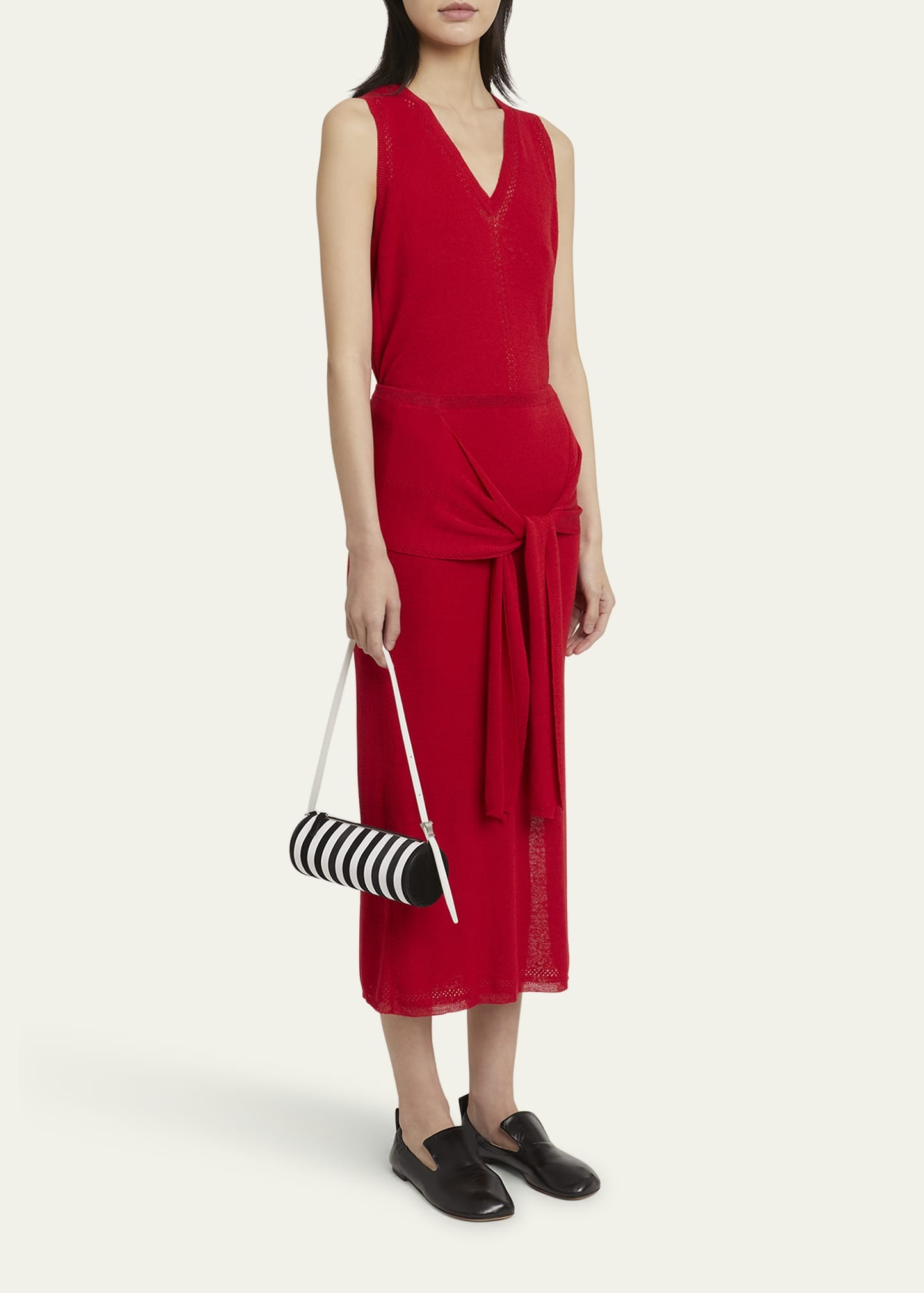 Silo Striped Napa Leather Shoulder Bag - 6