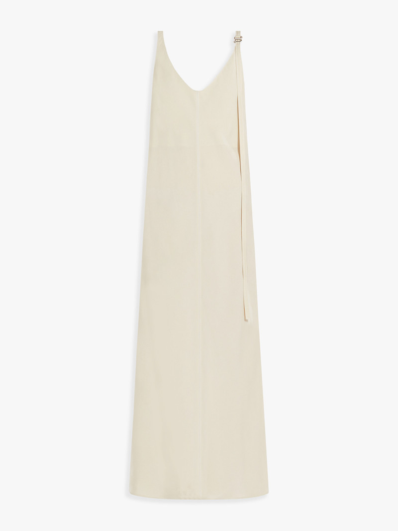 UNIONE Long dress with removable shoulder strap detail 1