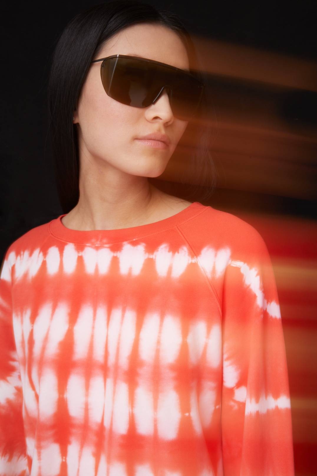 RAMIRA SWEATSHIRT IN ORANGE/WHITE - 4