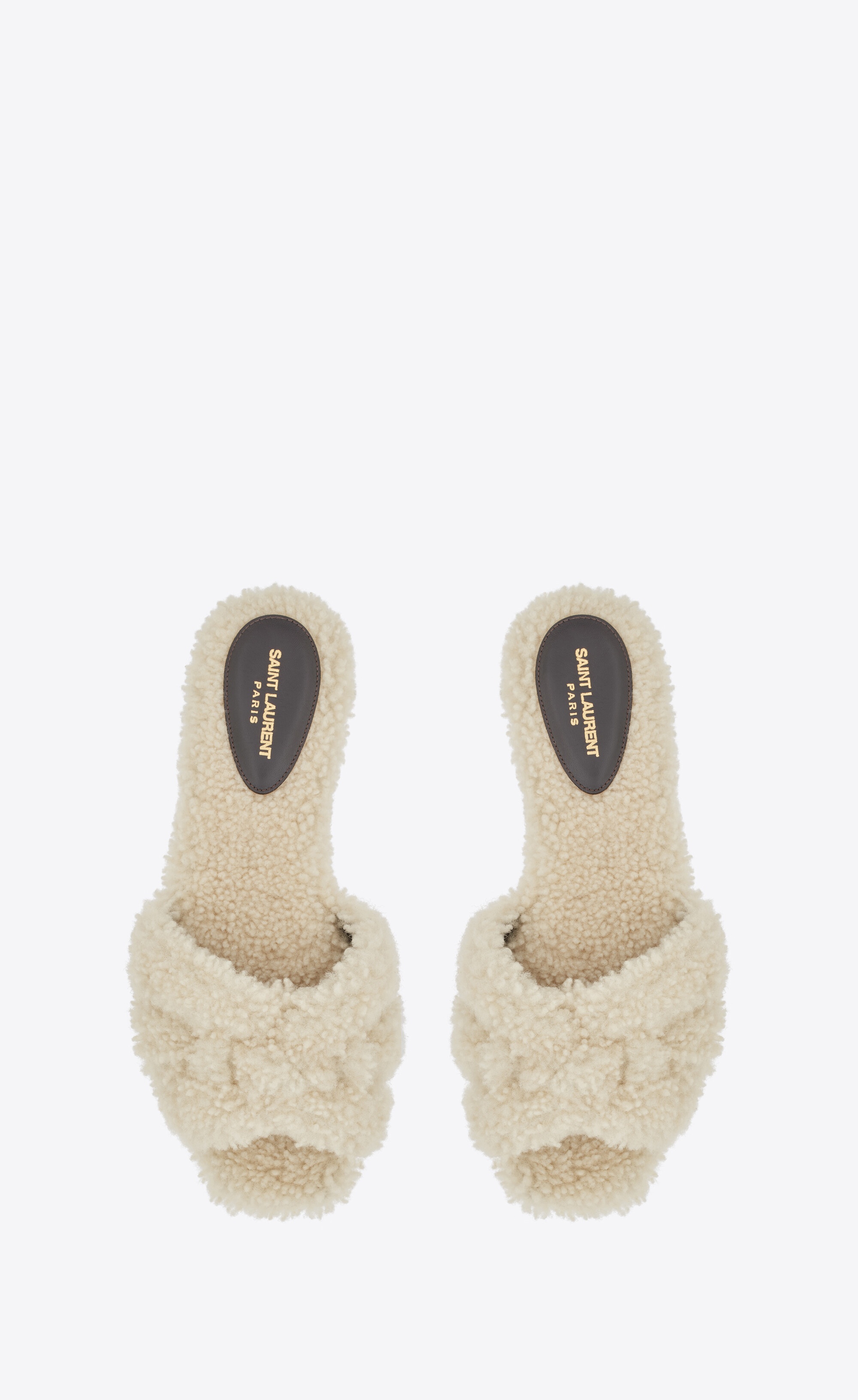 tribute flat mules in shearling - 2