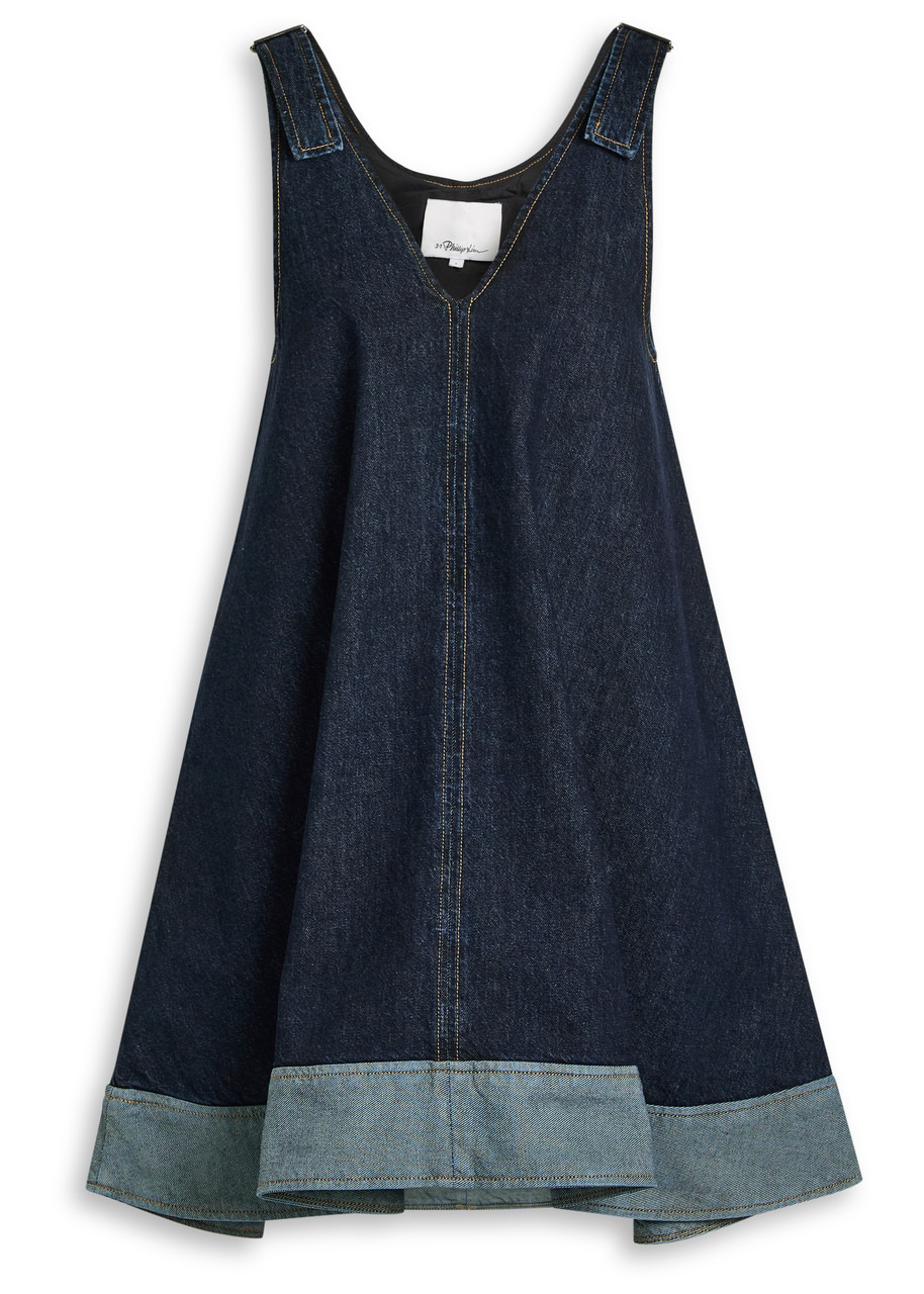 3.1 Phillip Lim Trapeze Denim Mini Dress - 1