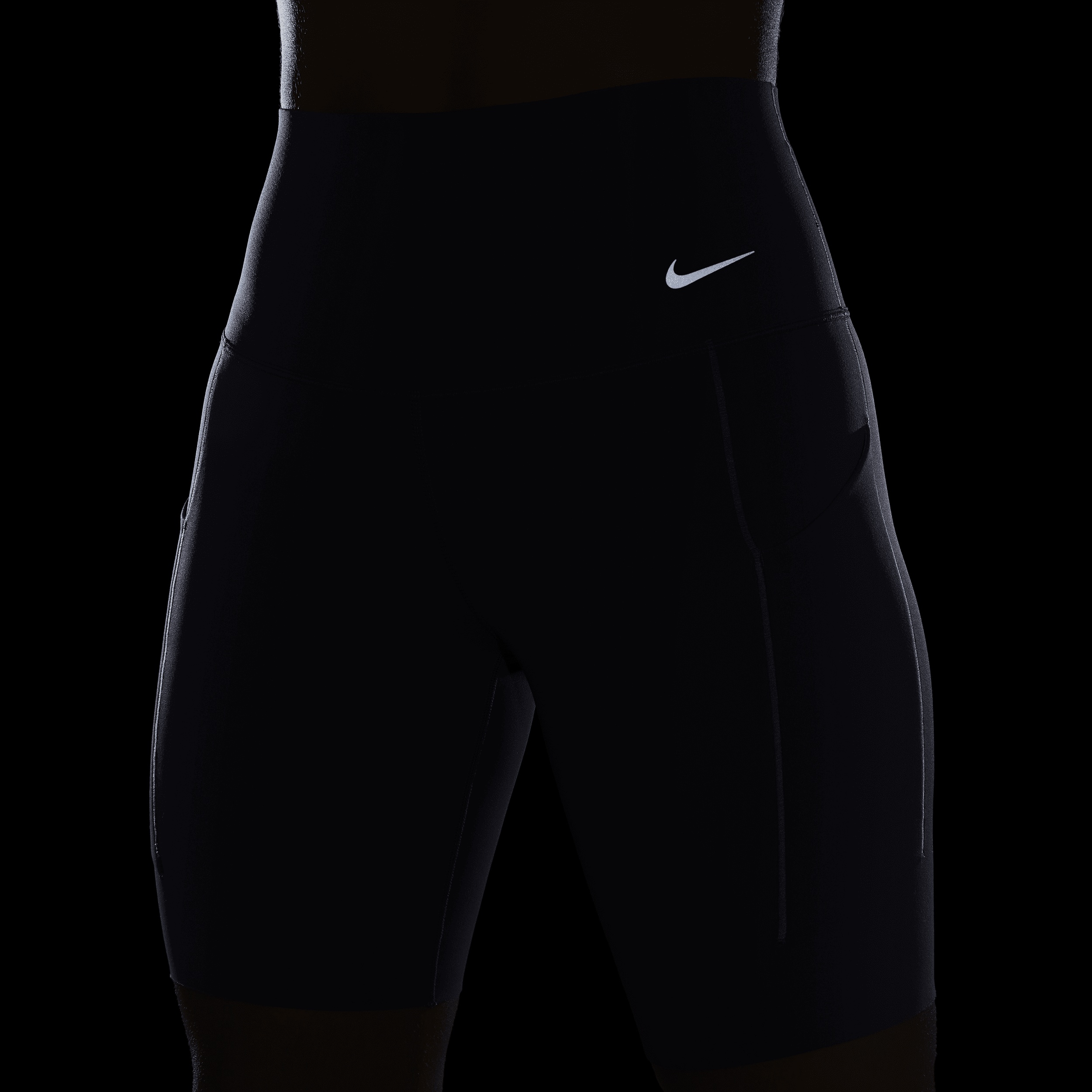 Nike Women's Universa Medium-Support High-Waisted 8" Biker Shorts with Pockets - 8