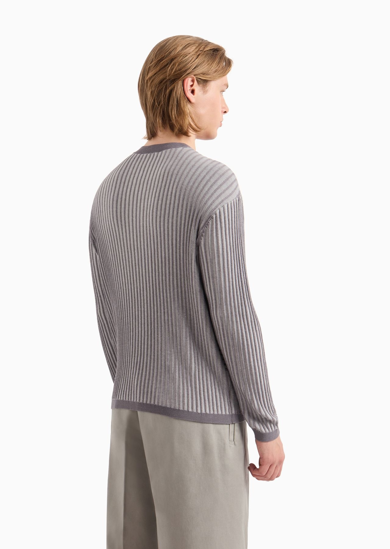 Plated wide-rib cotton-modal blend jumper - 3