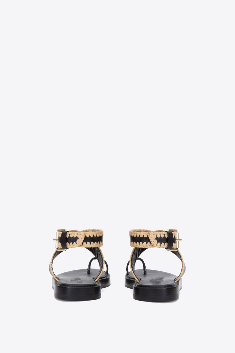 Naya Raffia Ankle Wrap Sandal 3