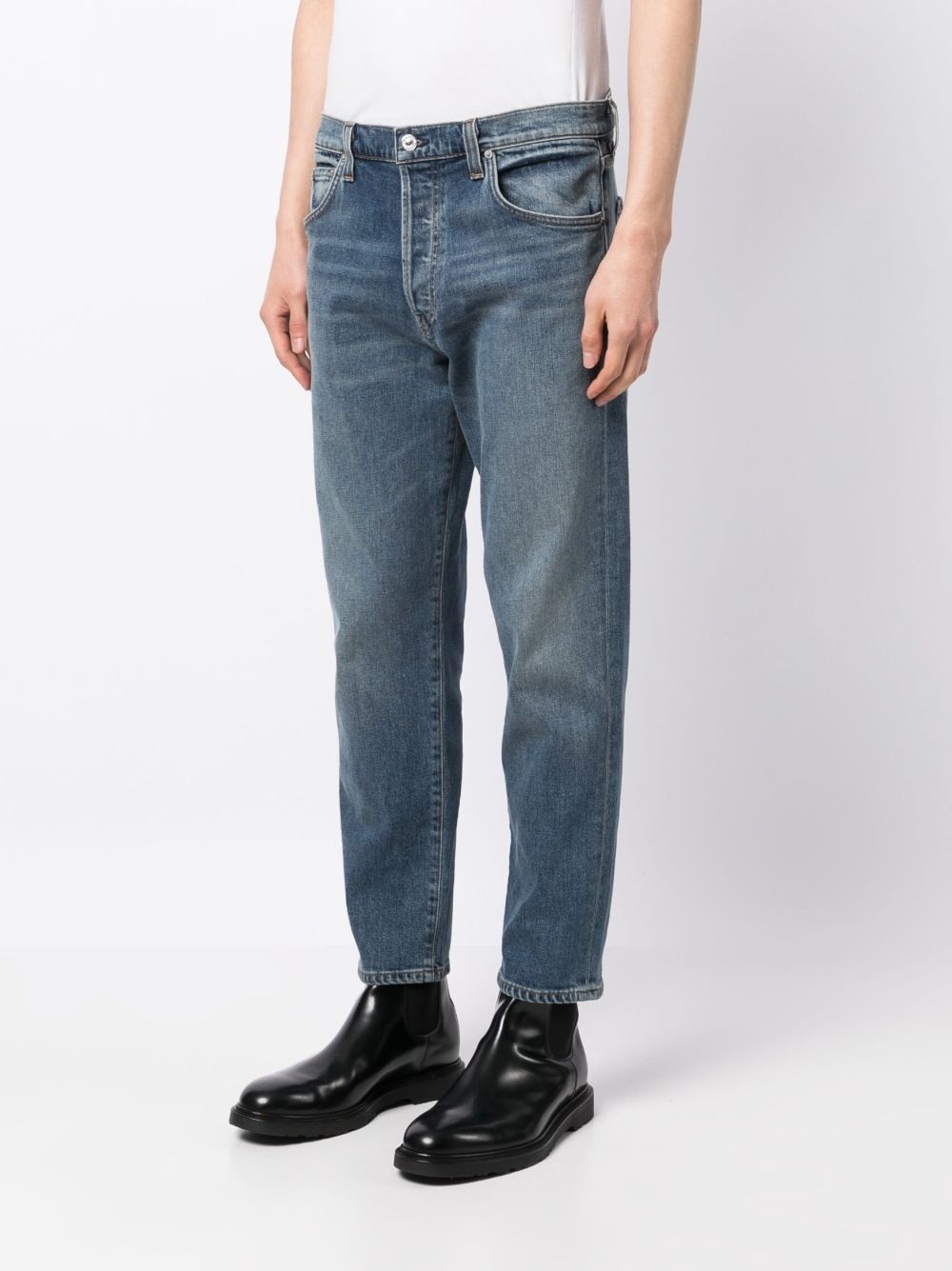 straight-leg washed jeans - 3