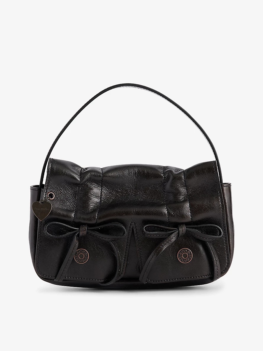 Multipocket leather shoulder bag - 1