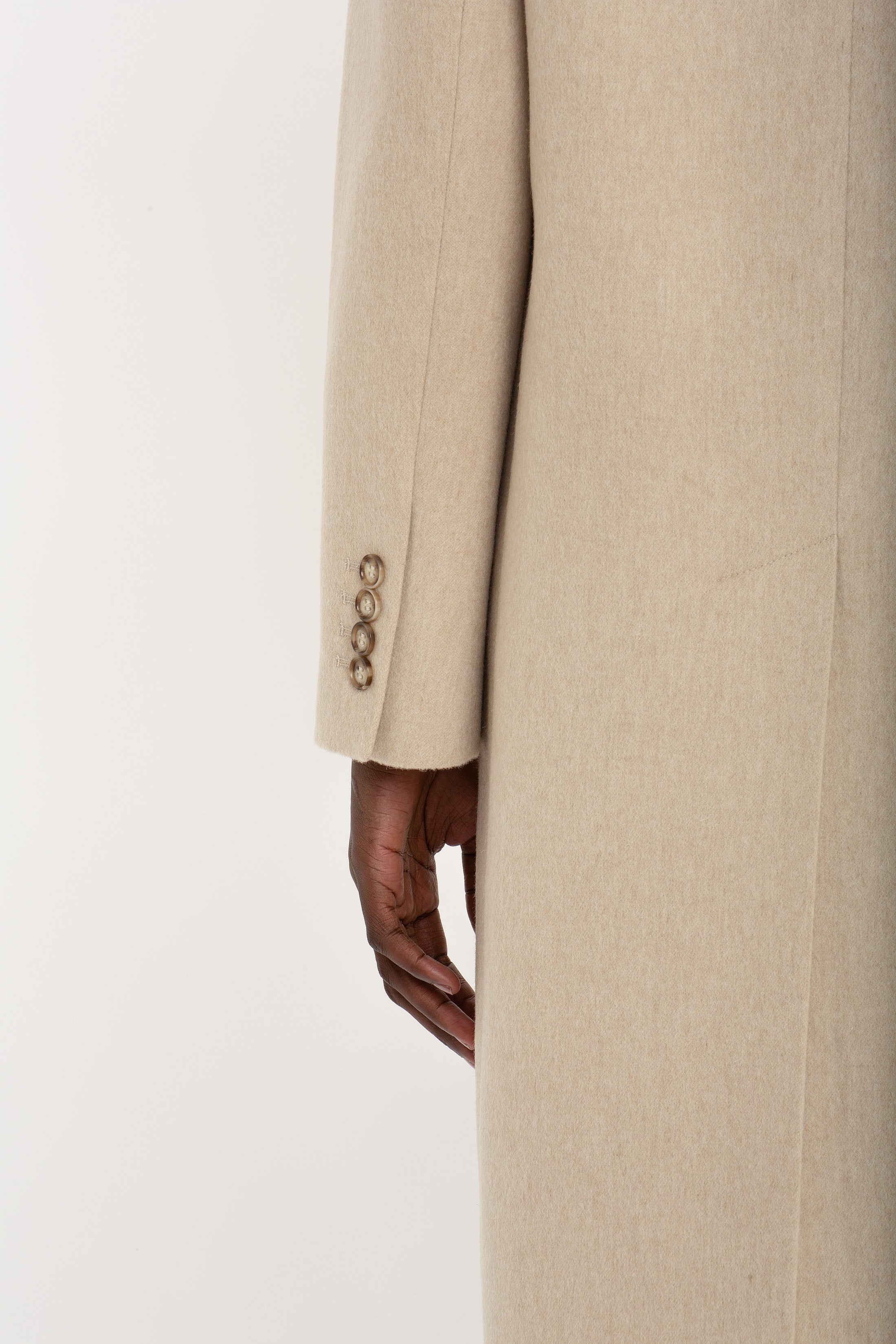Tailored Slim Coat In Bone - 6