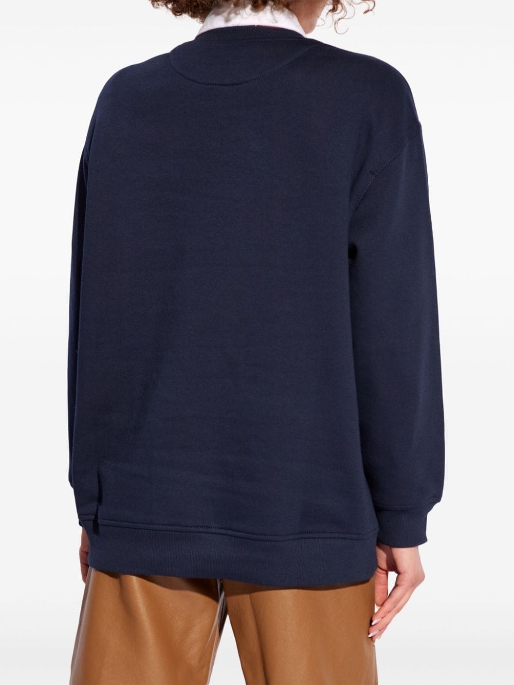 logo-embroidered sweatshirt - 4