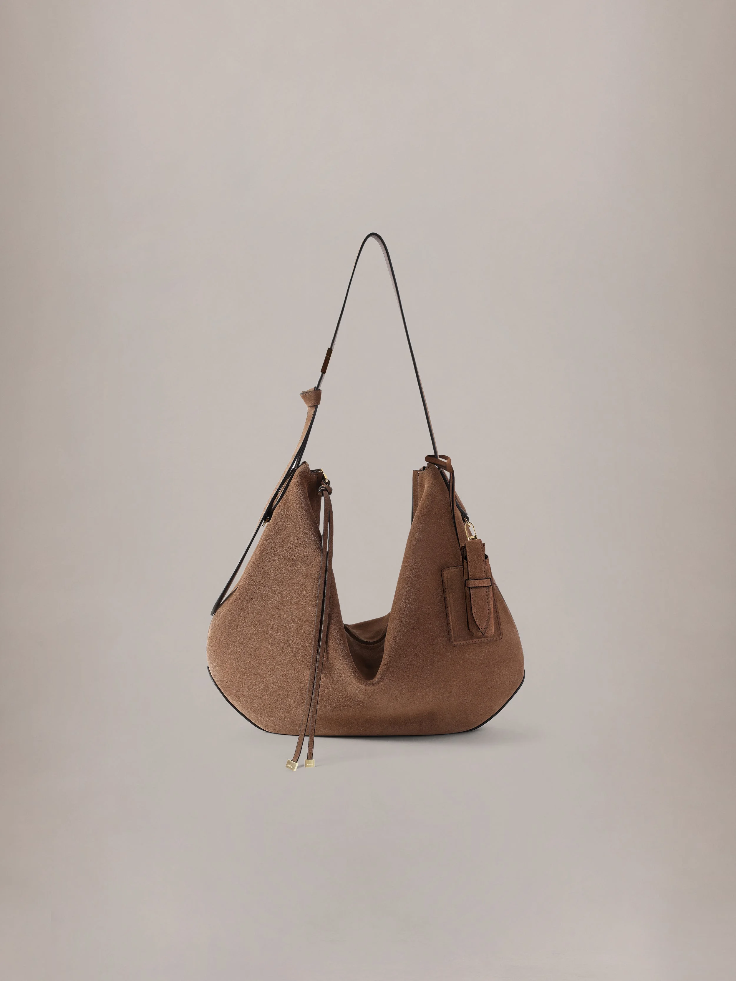 WOMEN'S SUEDE BISCOTTO SHOULDER BAG - 1
