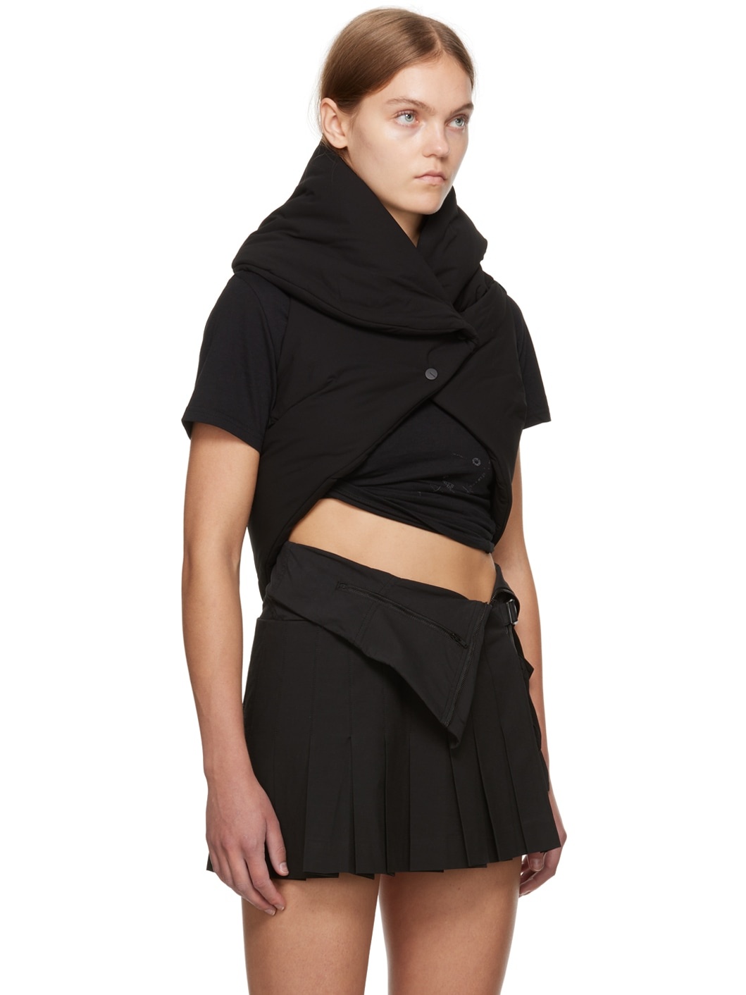 Black Origami Bag Vest - 2