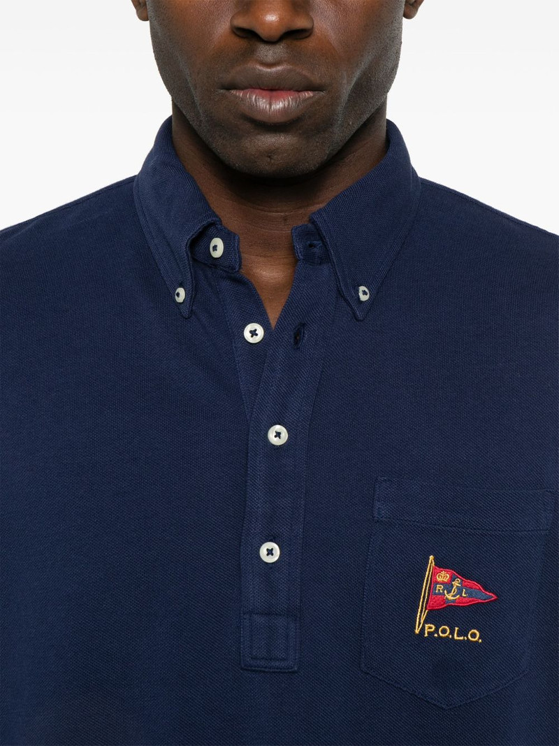 logo-embroidered polo shirt 4