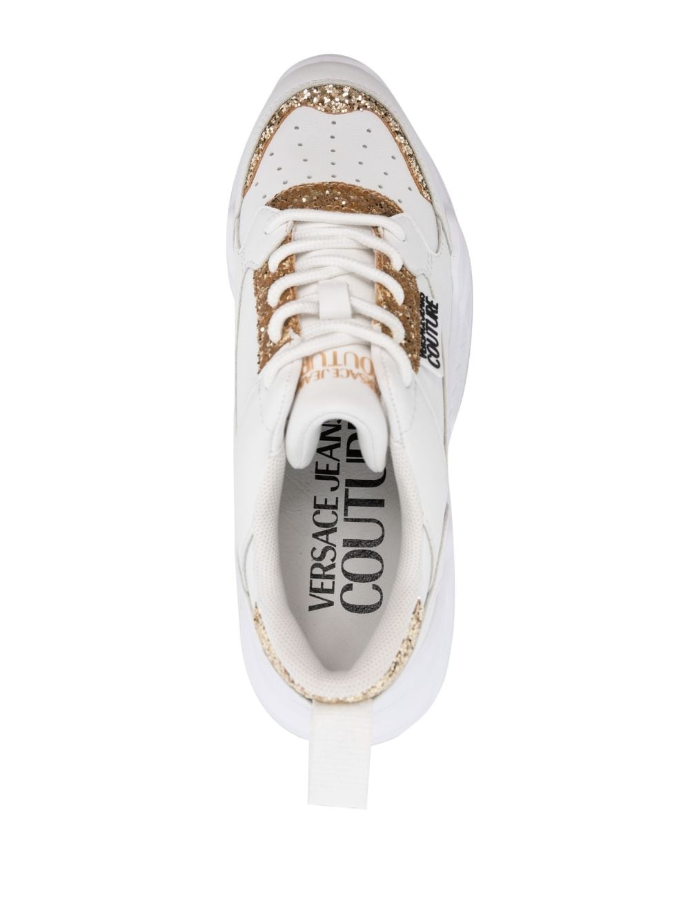 logo-patch glitter-detailing sneakers - 4