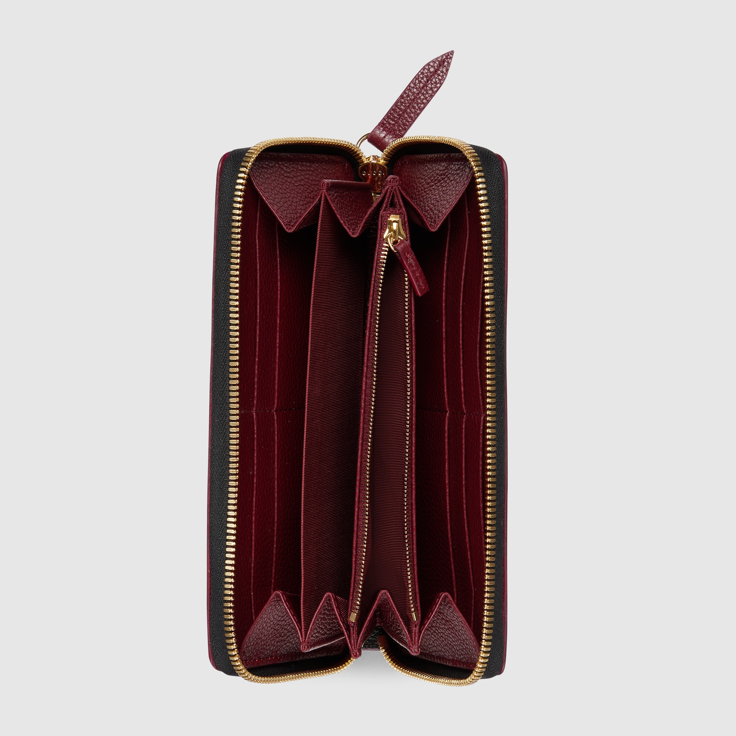 Bi-color GG Marmont zip around wallet - 2
