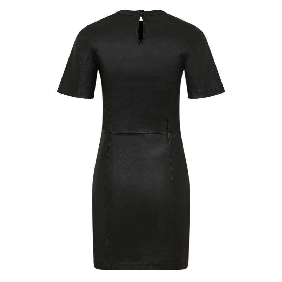 Paco Rabanne Asymmetrical Side Smooth Leather Mini Dress - 7