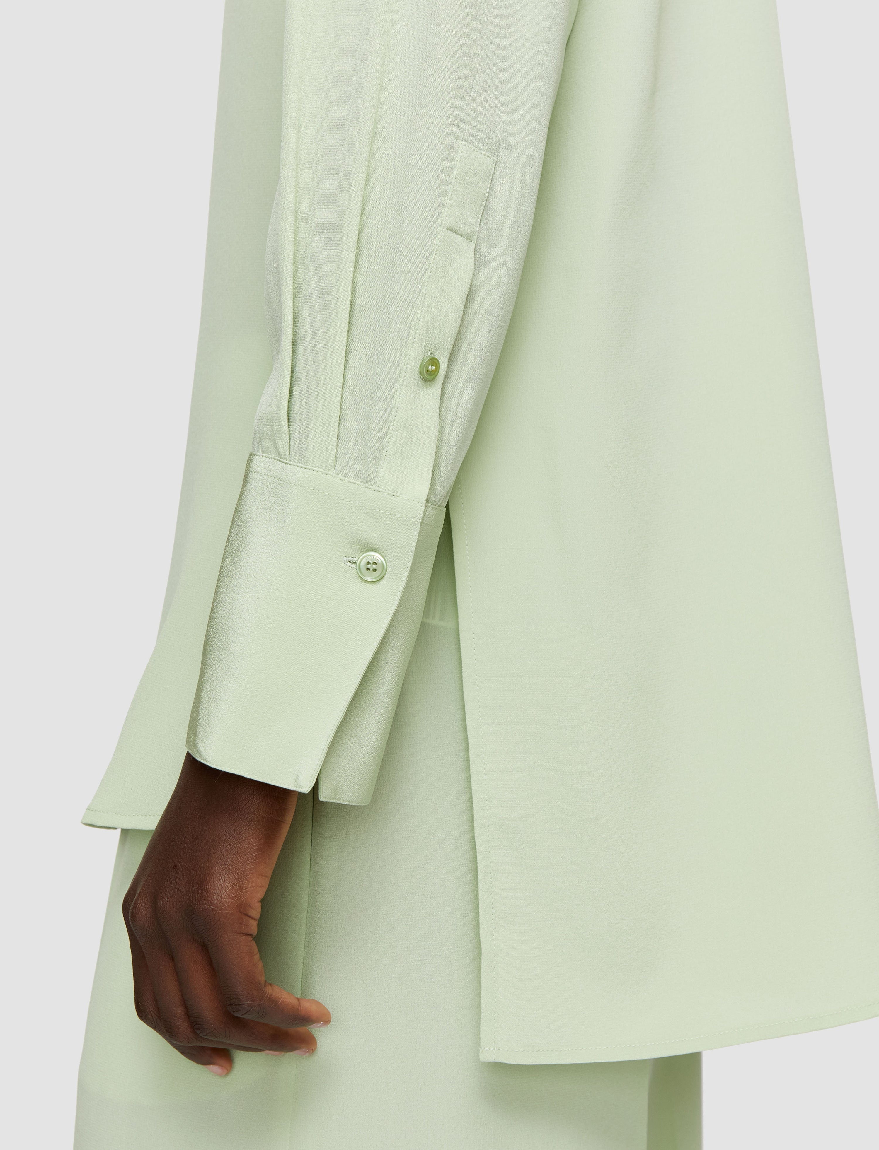 Bold Crepe de Soie Silk Blouse - 6