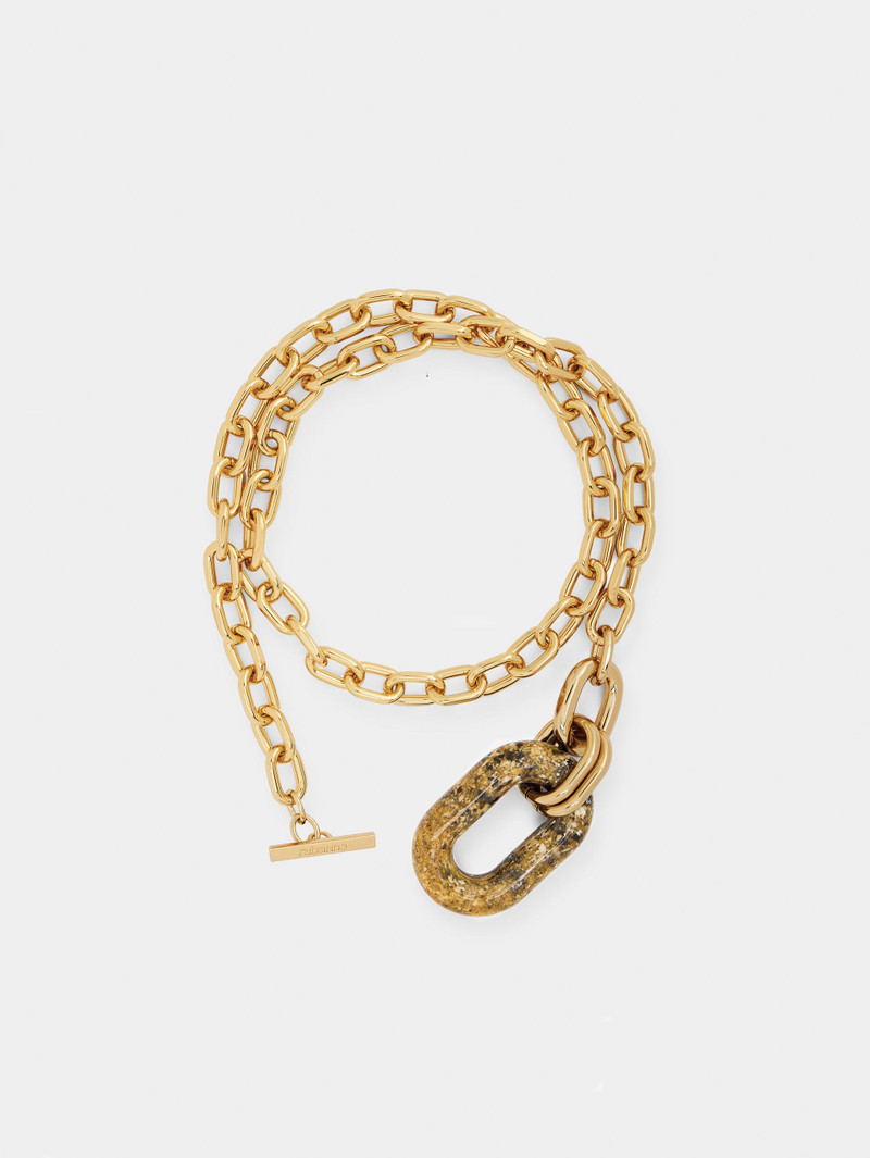 rabanne SAHARA DOUBLE XL LINK NECKLACE WITH PENDANT outlook