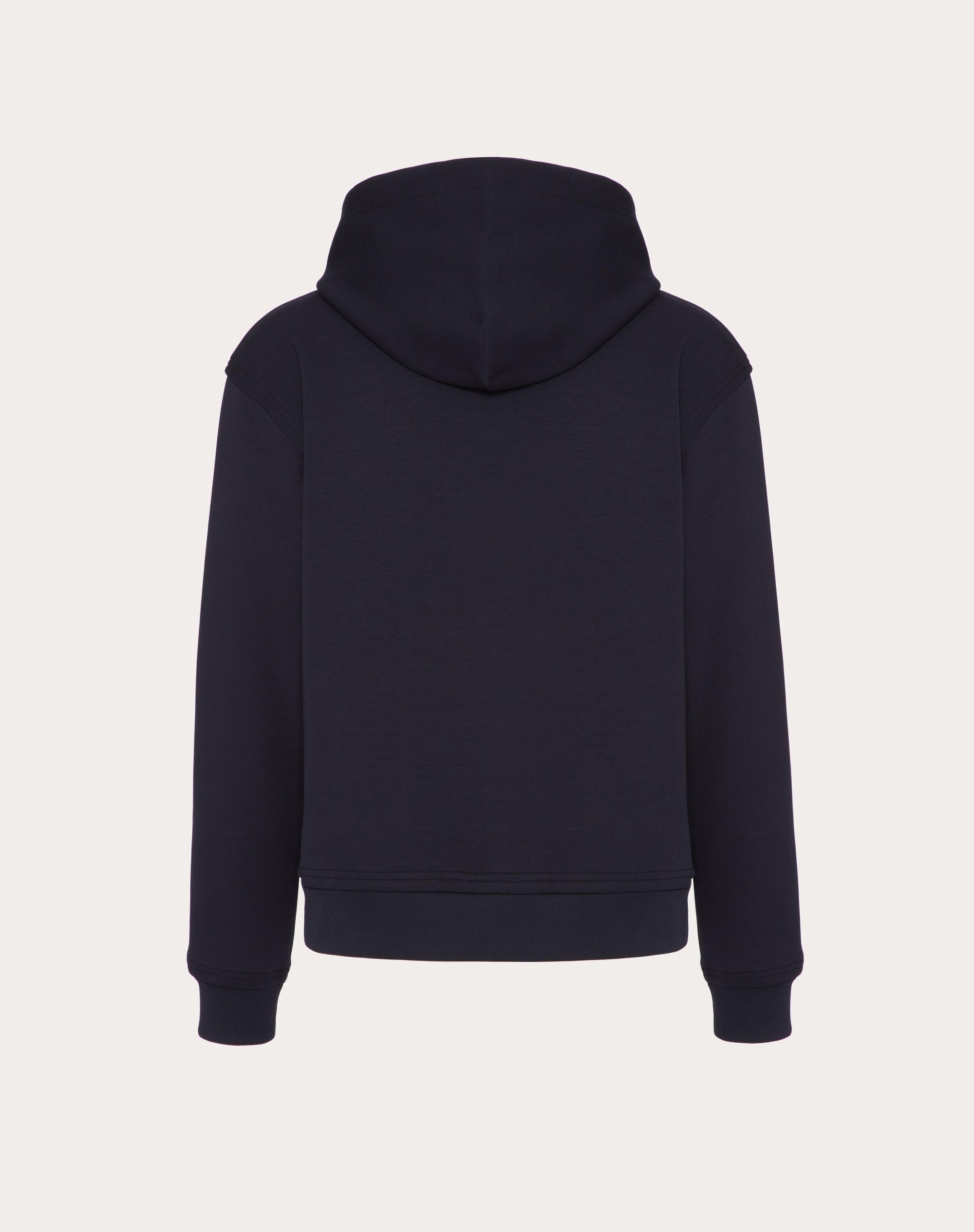 TECHNICAL COTTON SWEATSHIRT WITH HOOD AND MAISON VALENTINO TAILORING LABEL - 2