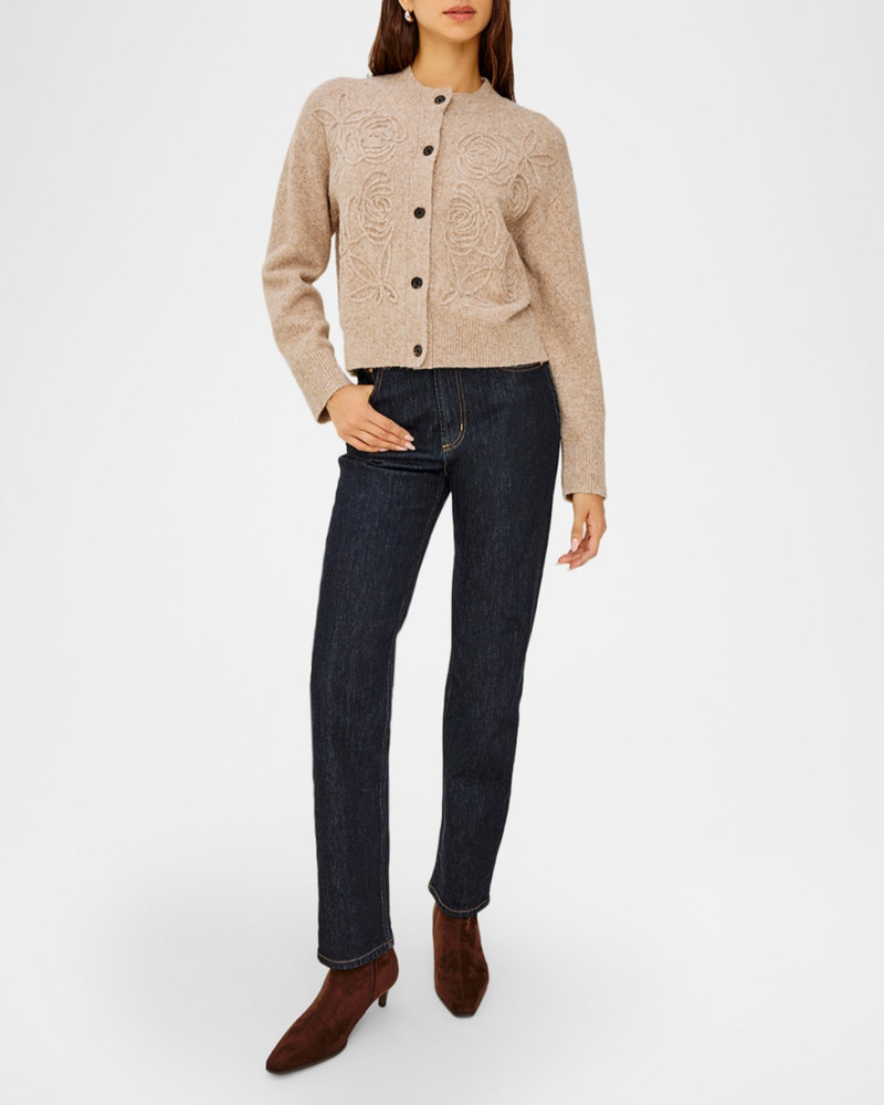 Rails Coralee Rosette Alpaca-Blend Cardigan outlook