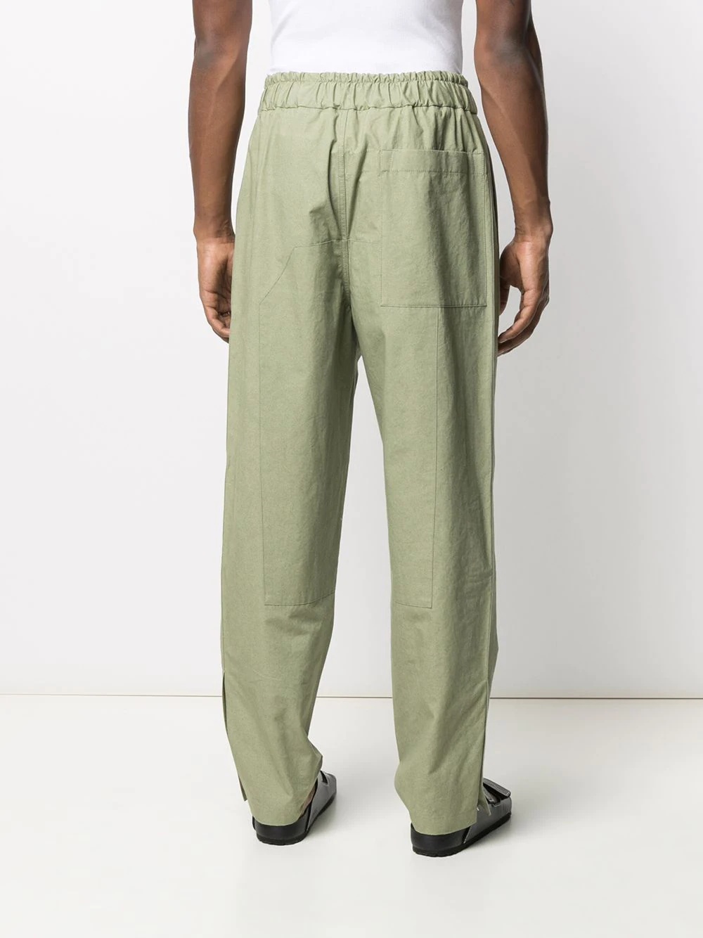 elasticated cotton trousers - 4