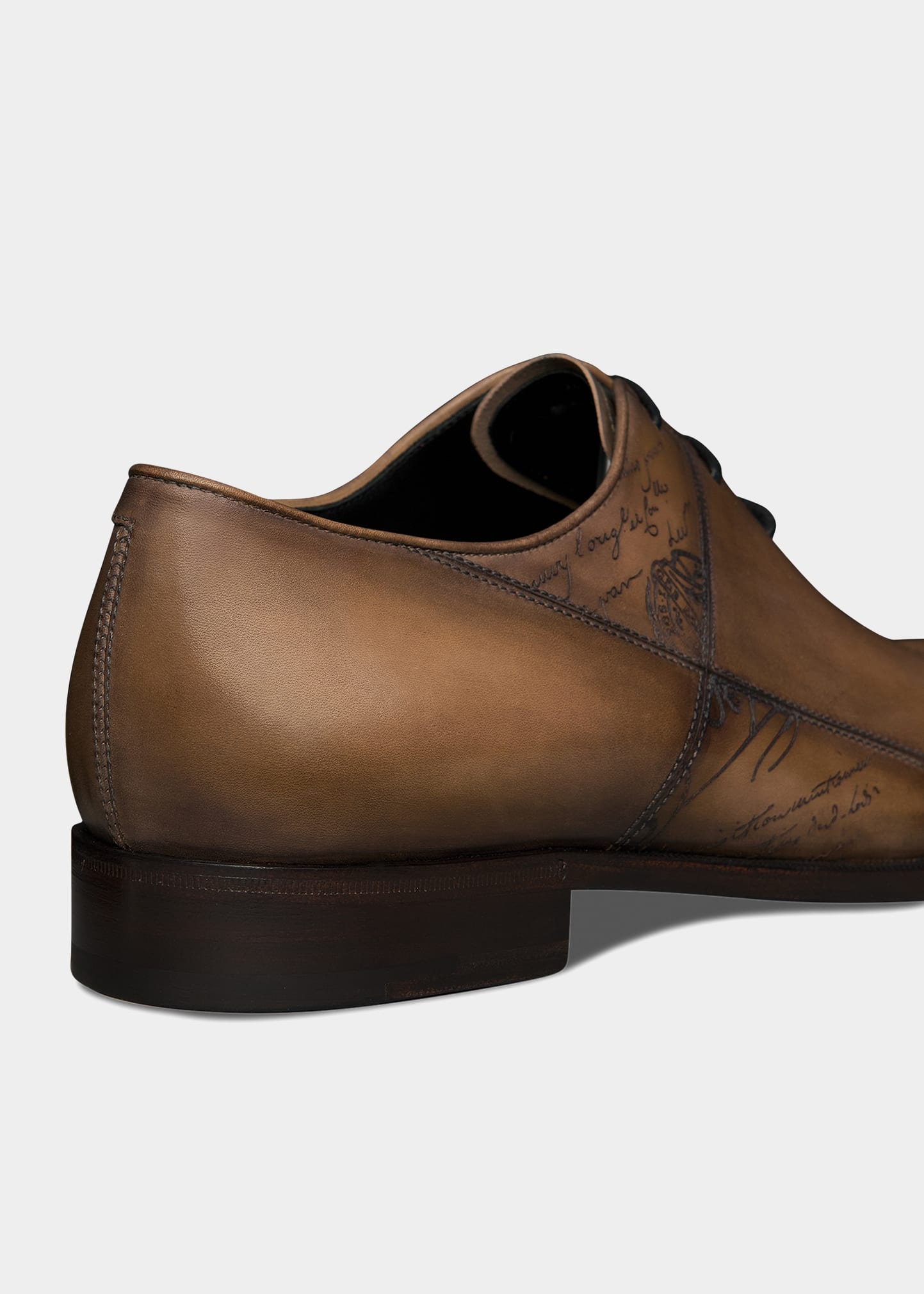 Berluti Men's Alessandro Scritto Leather Oxfords | bergdorfgoodman |  REVERSIBLE