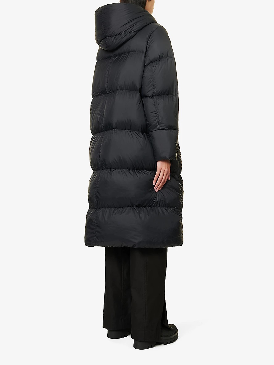 Hooded funnel-neck shell-down jacket - 4
