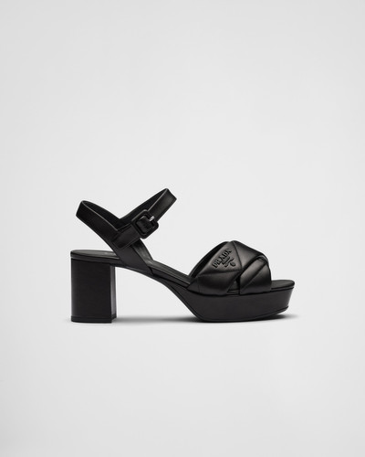 Prada Quilted nappa leather platform sandals outlook