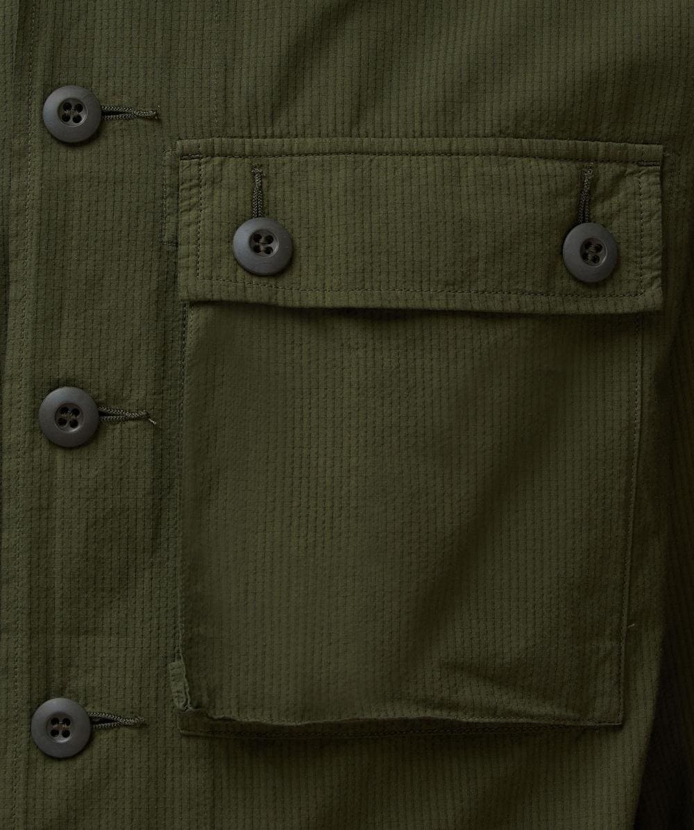 Textured military shirt jacket - 4