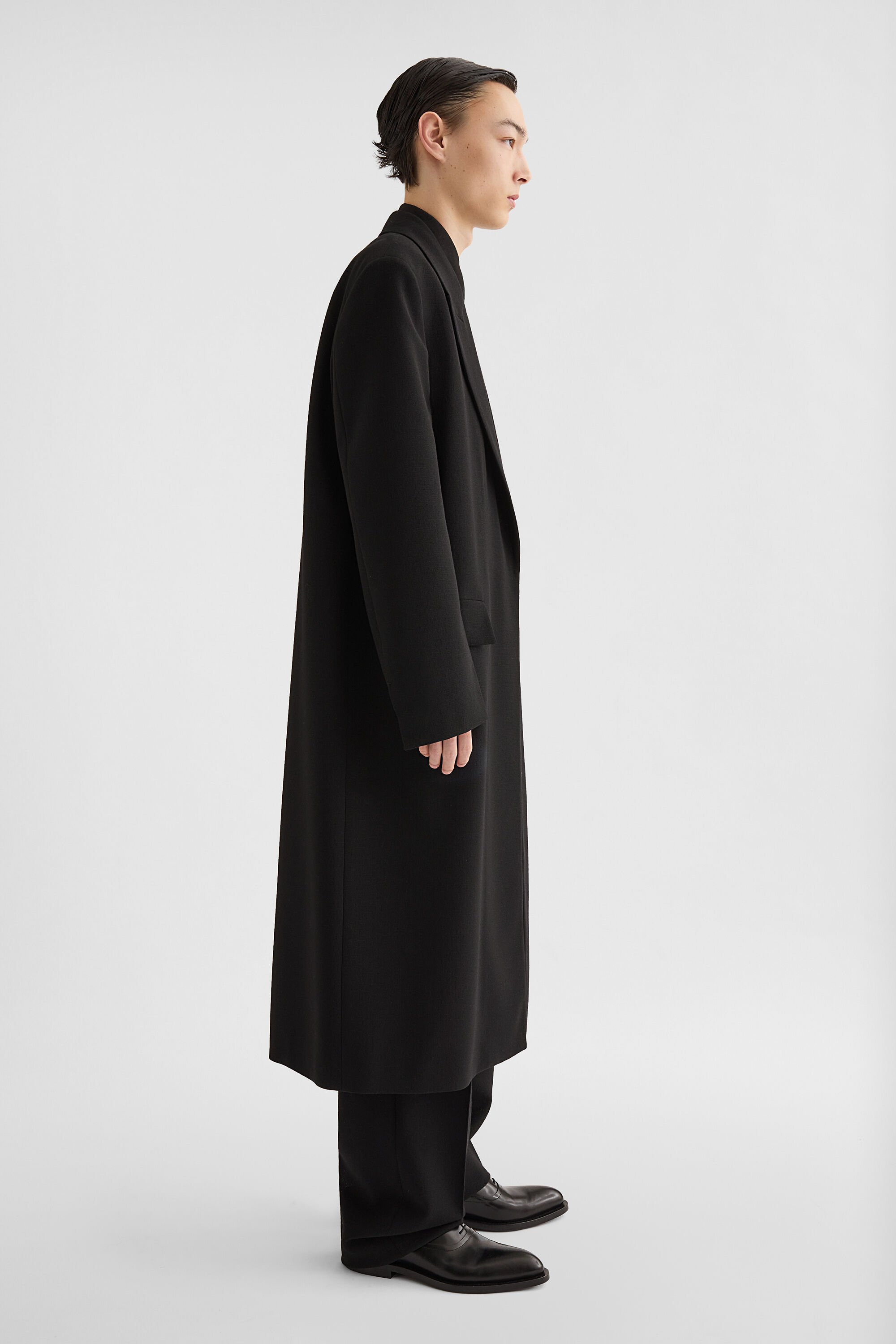 Wool Canvas Tailored Coat - 5