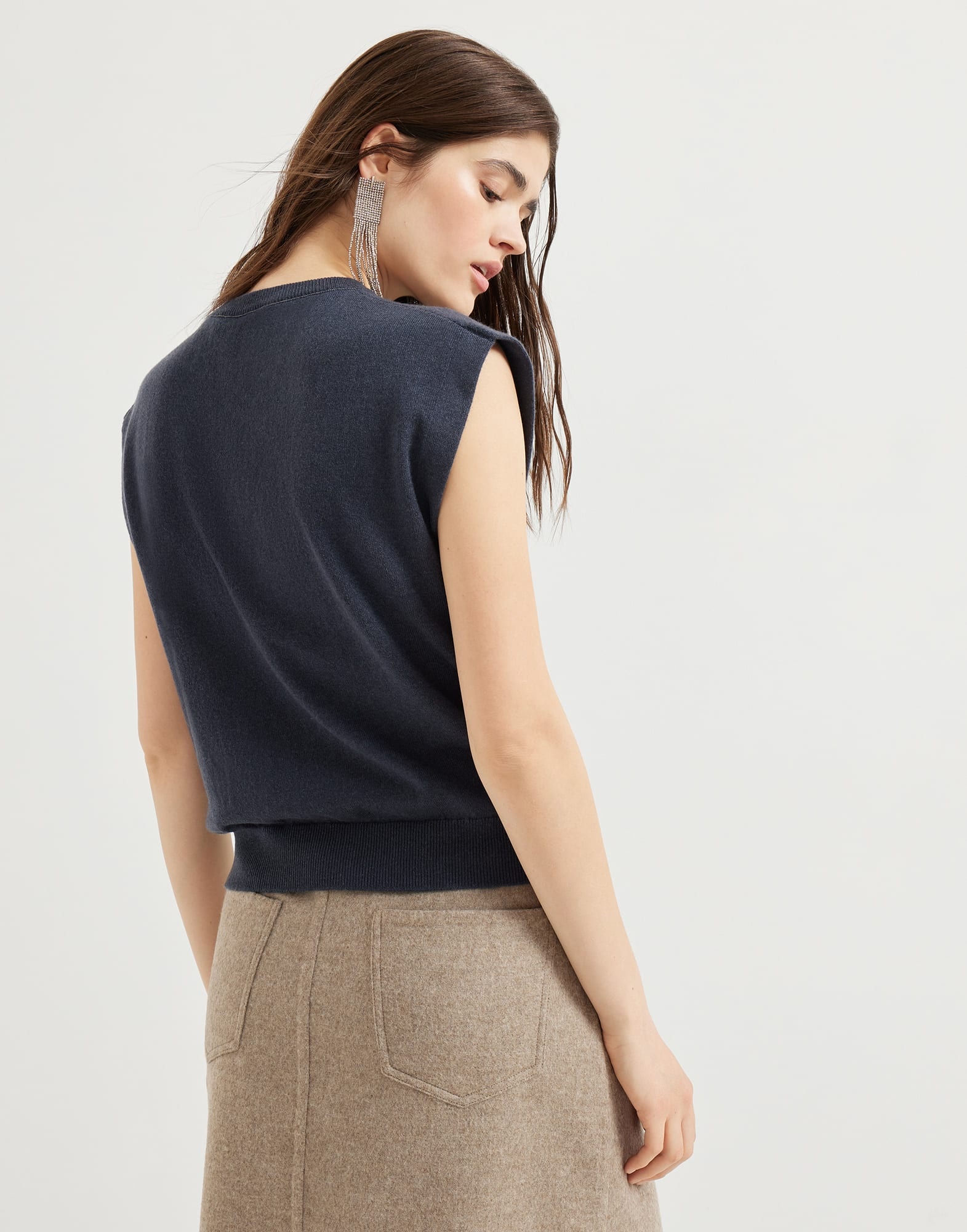 Cashmere sweater with monili - 2