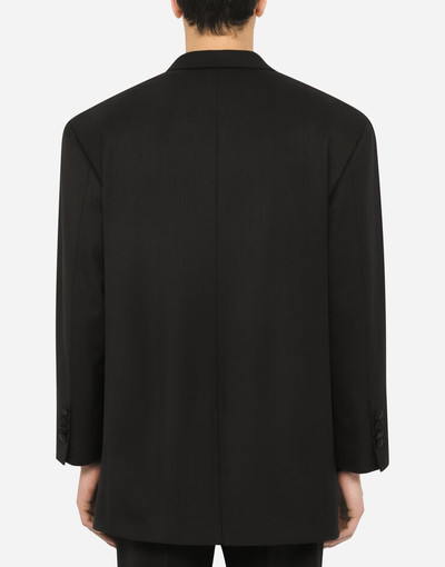 Dolce & Gabbana Oversize stretch wool tuxedo jacket outlook