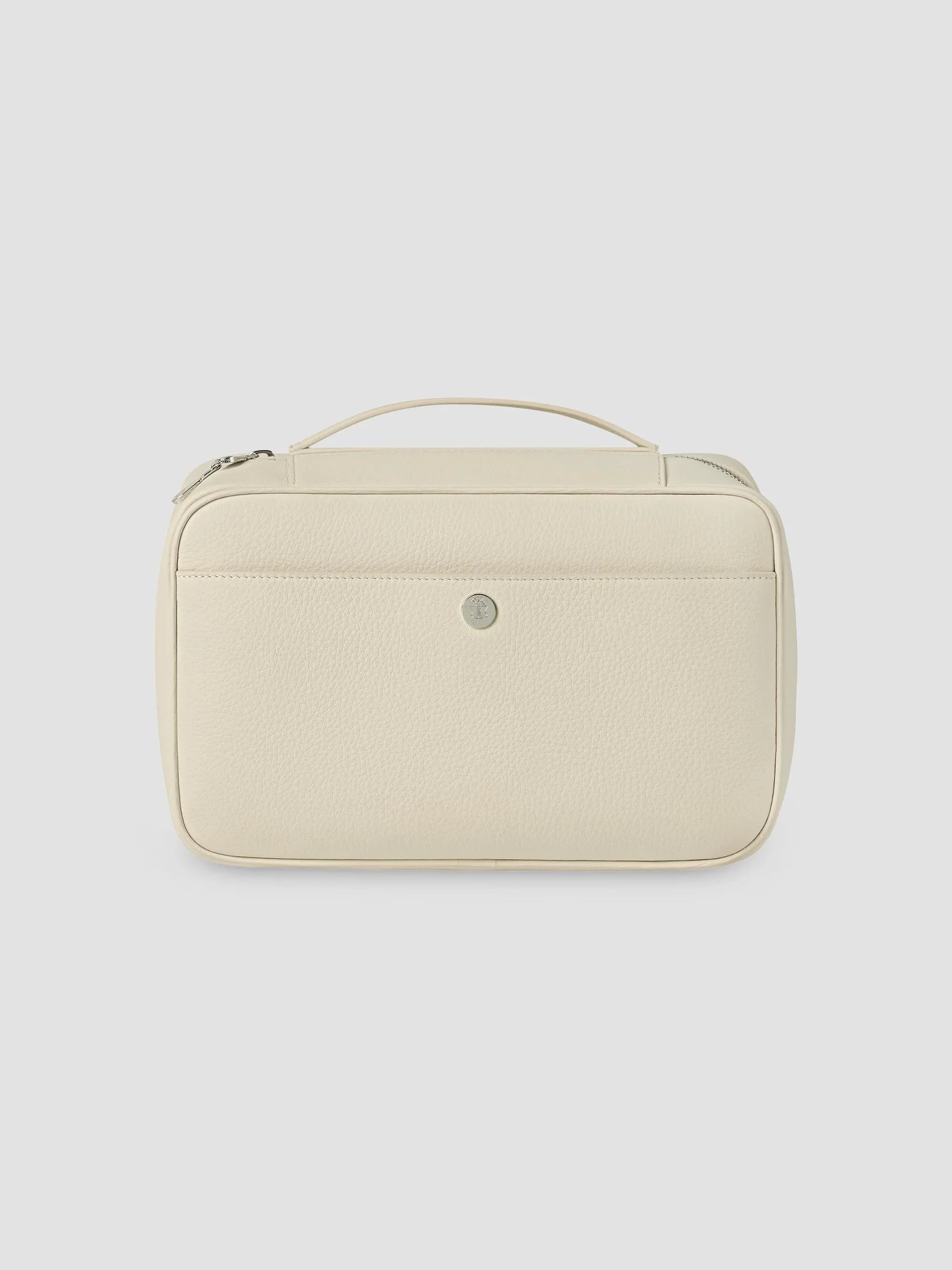 Fine Grain Calfskin Travel Beauty Case - White - 1