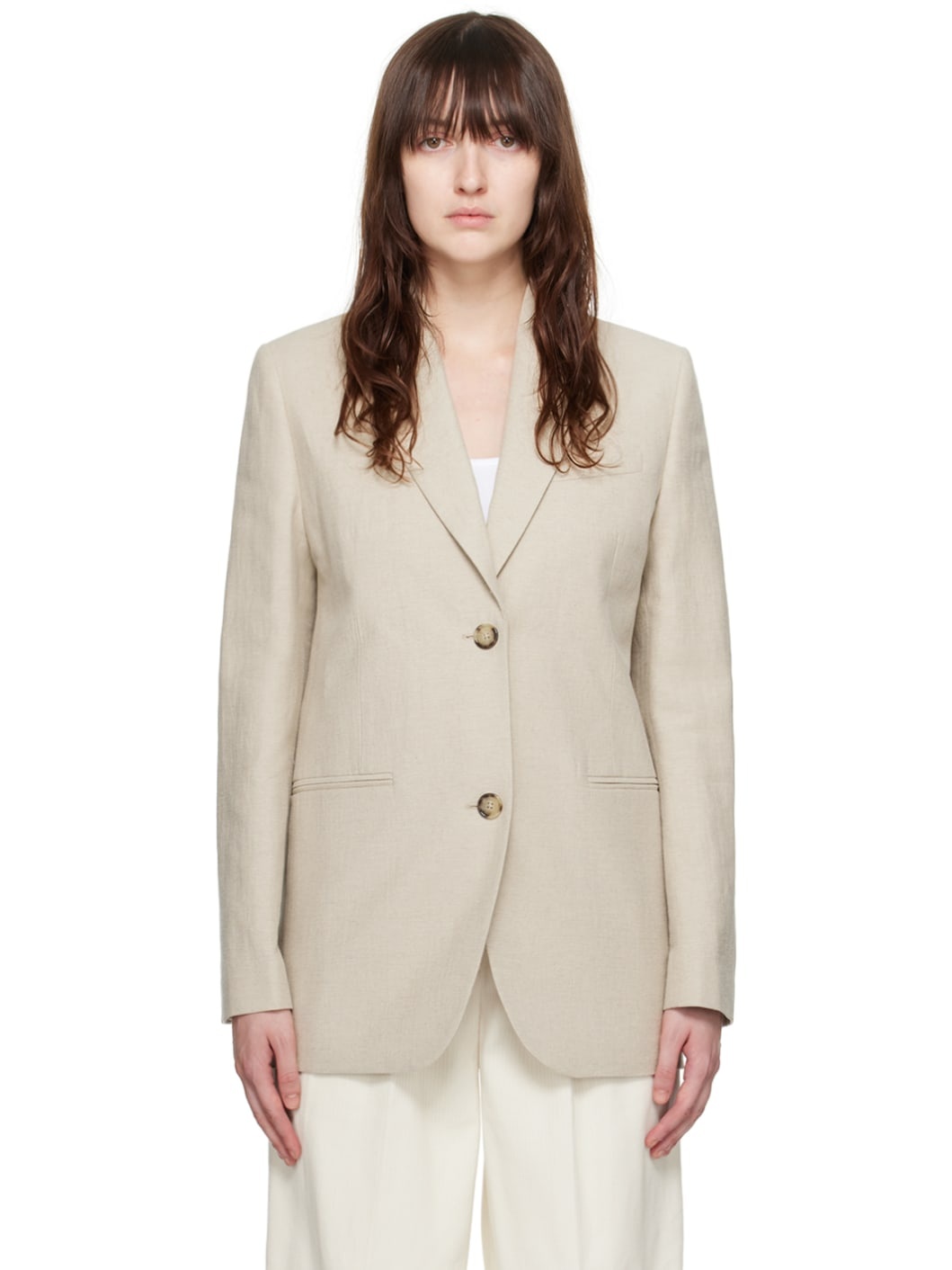 Beige Tailored Blazer - 1