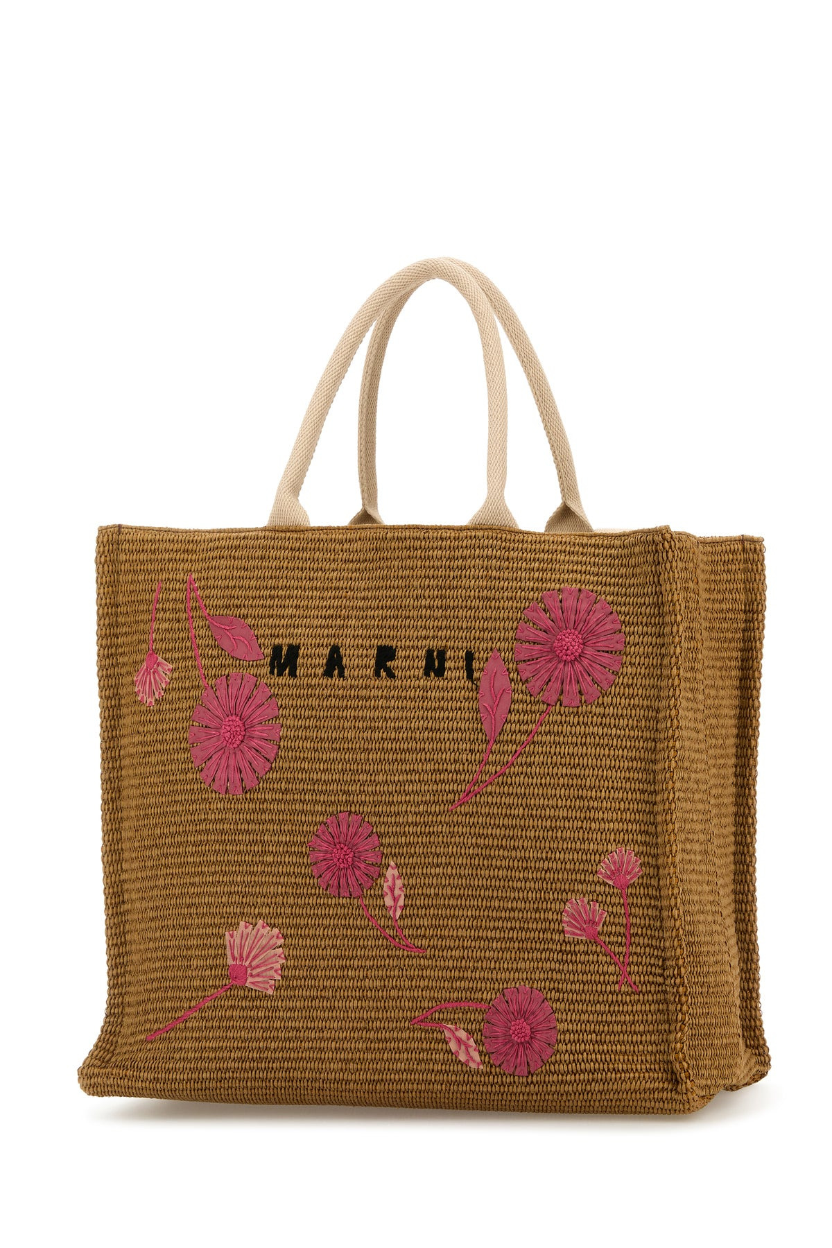 Caramel raffia shopping bag - 2