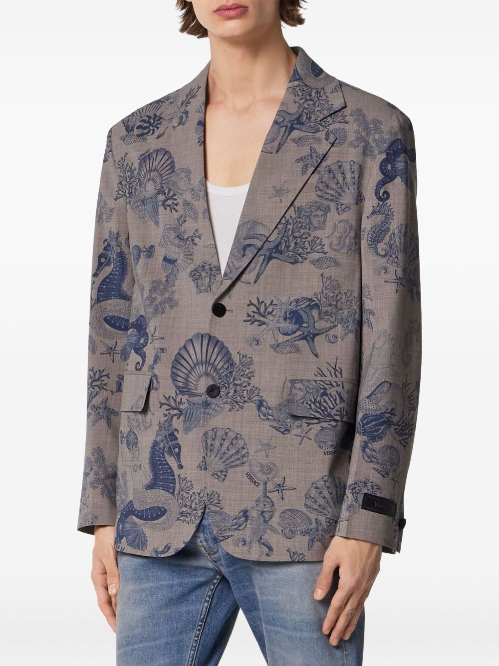 Coral Theatre single-breasted wool blazer - 3