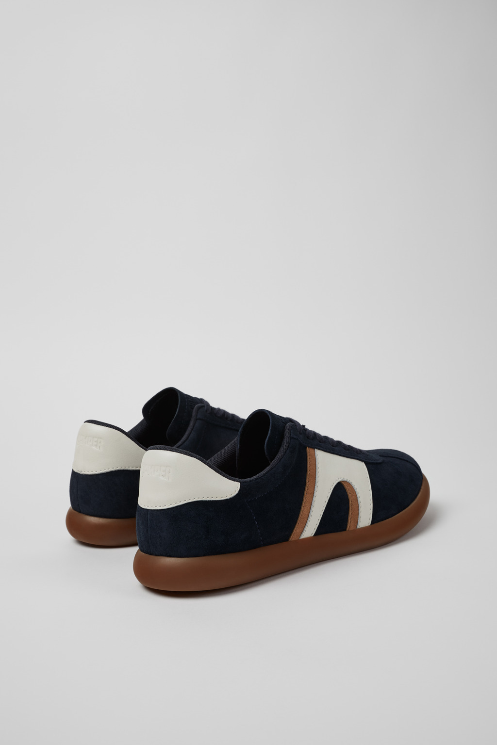 Multicolor Nubuck and Leather Men's Sneakers. - 3