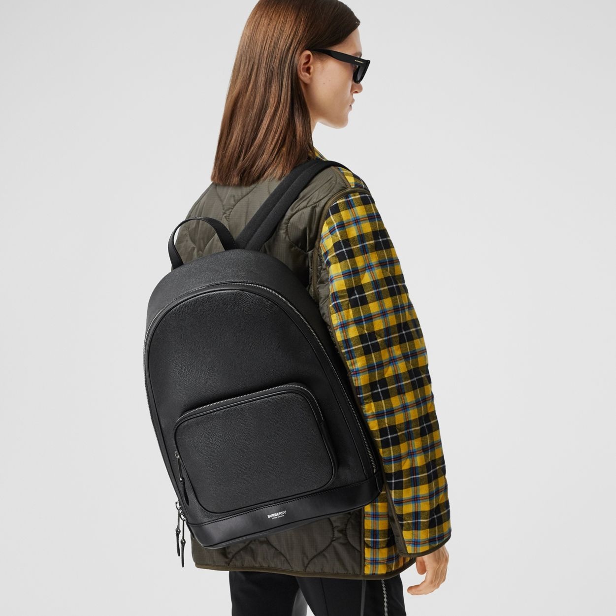 Grainy Leather Backpack - 4