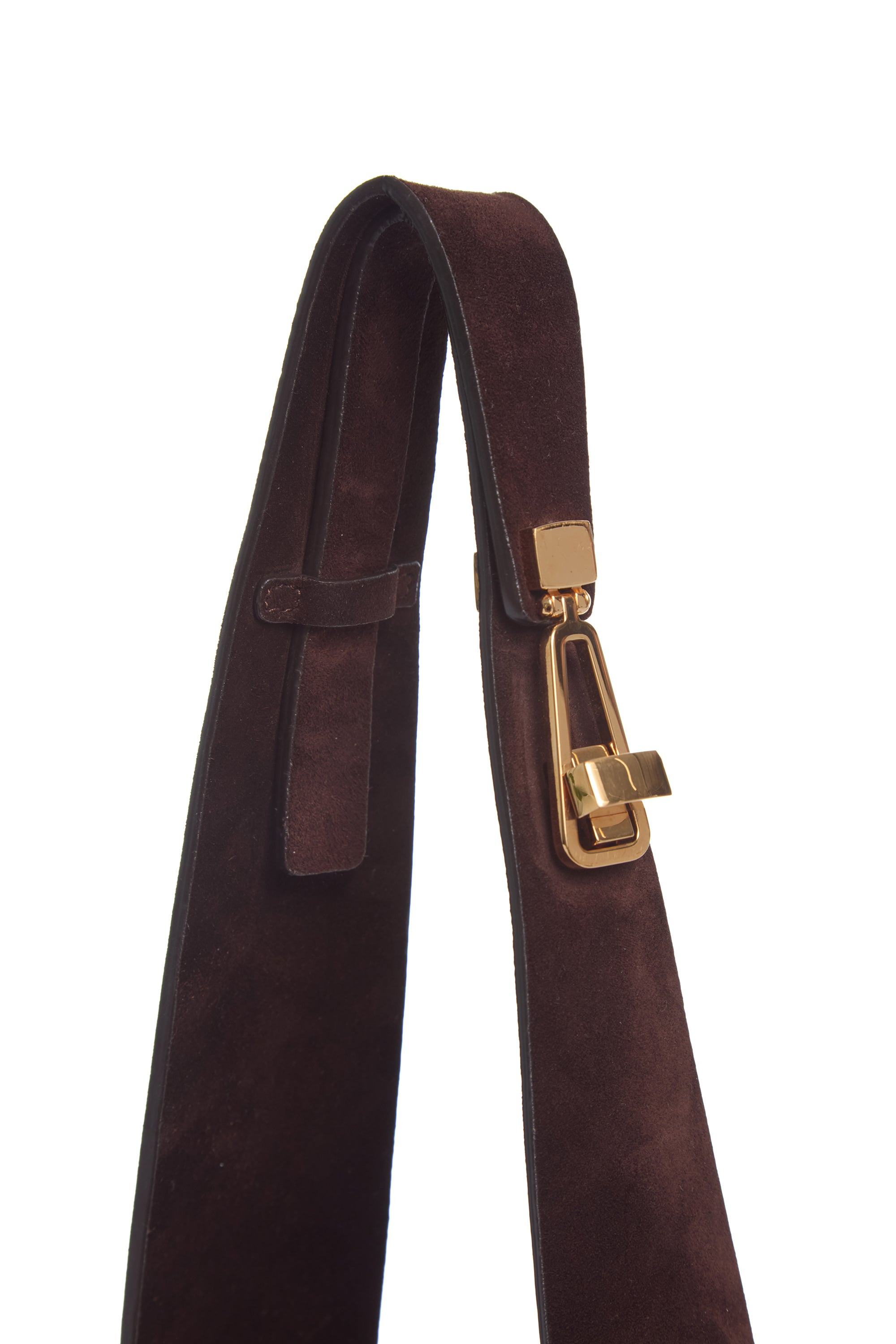 Small Hobo Bag in Dark Brown Suede - 3