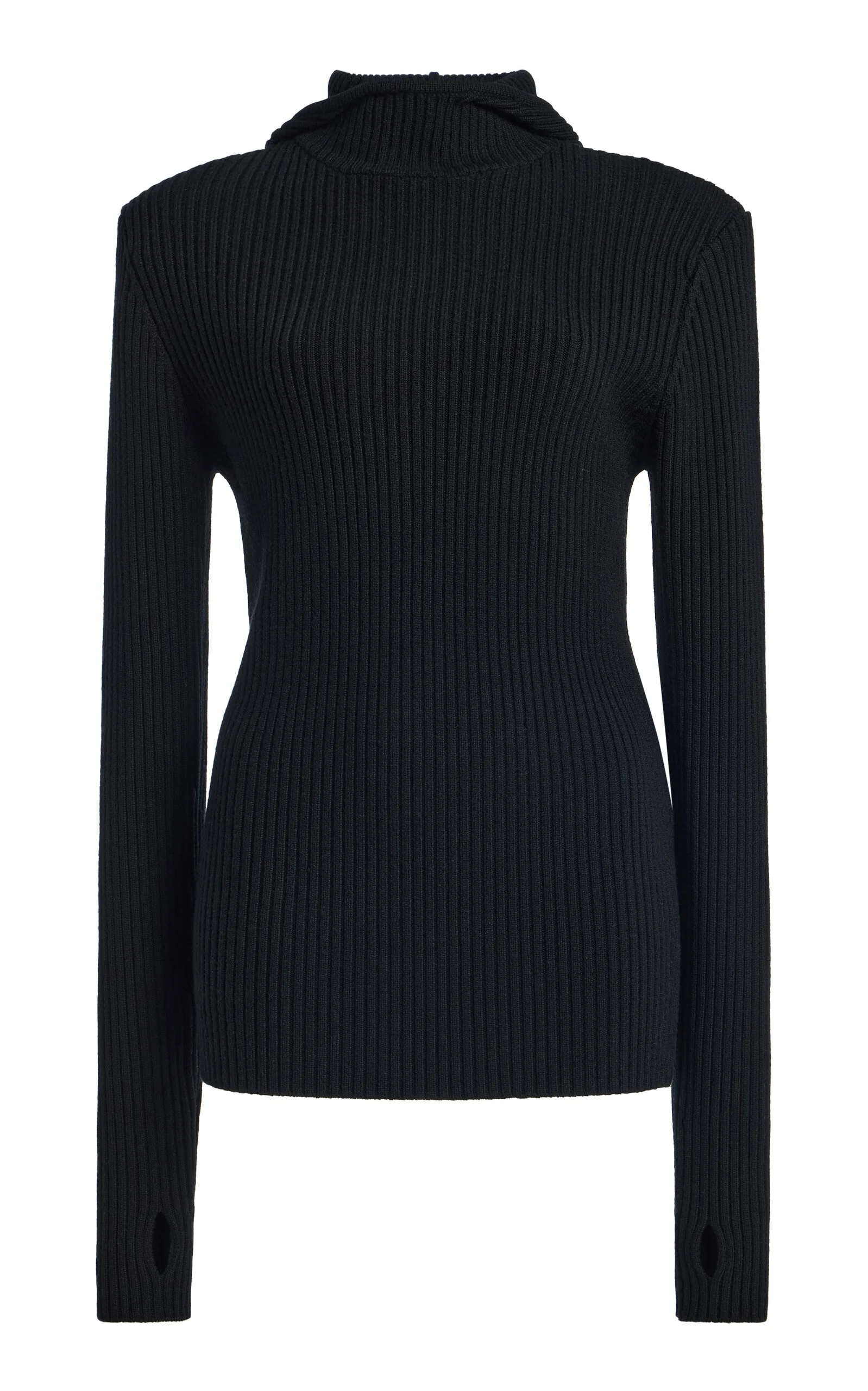 Larice Hooded Knit Wool Top - 1