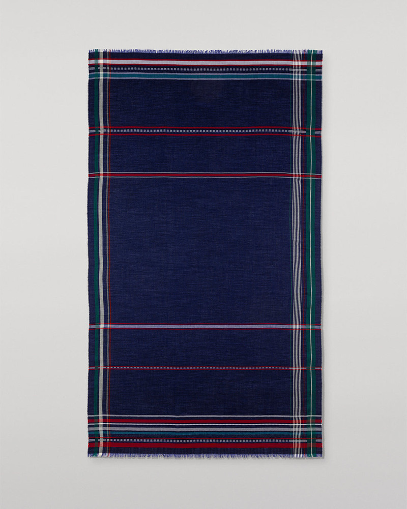 Helmina Navy Cashmere Scarf 3