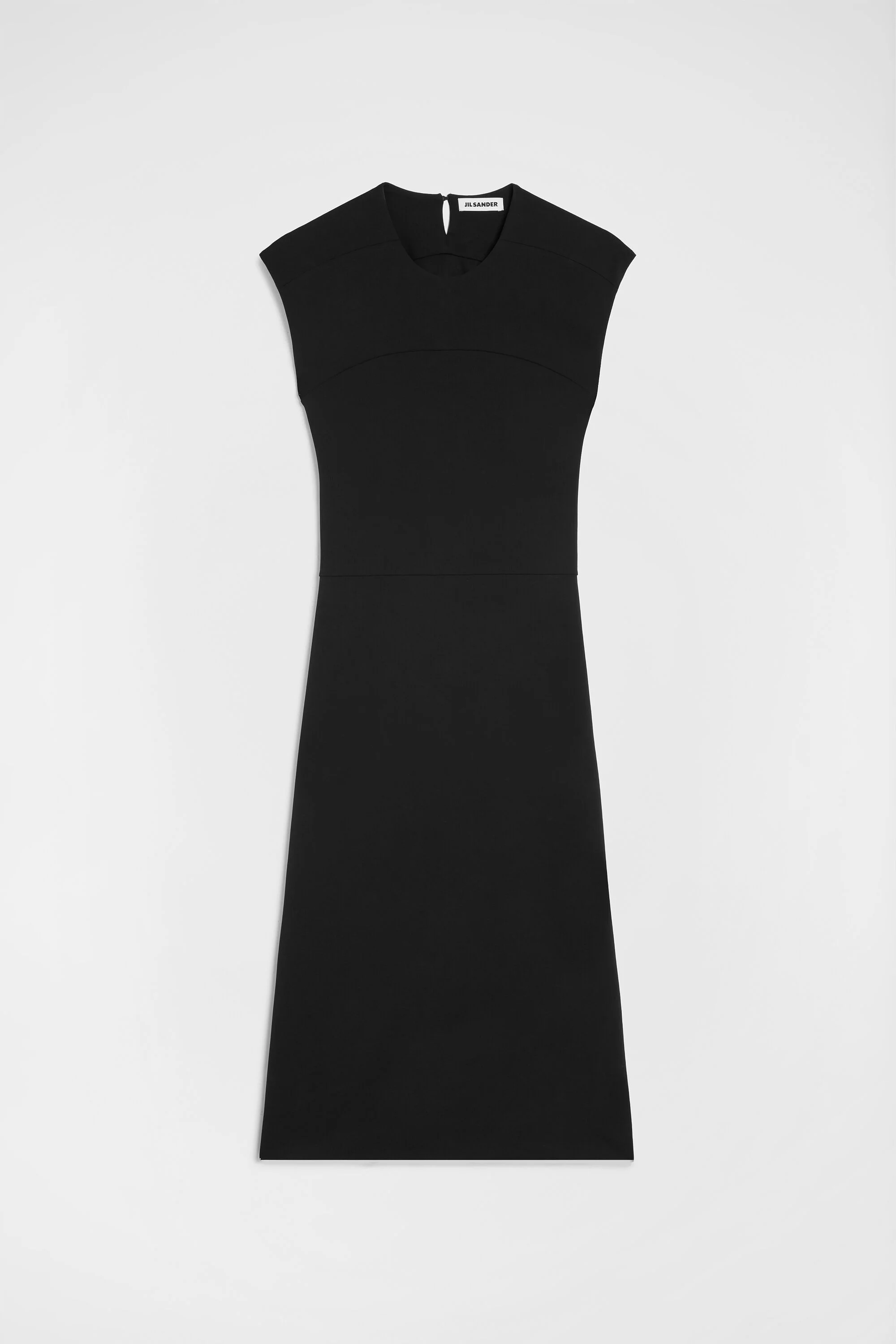 Lightweight Viscose Crew-Neck Dress - 1