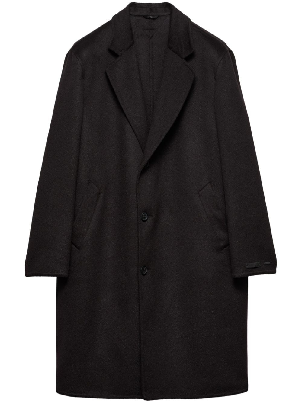 single-breasted wool coat - 1