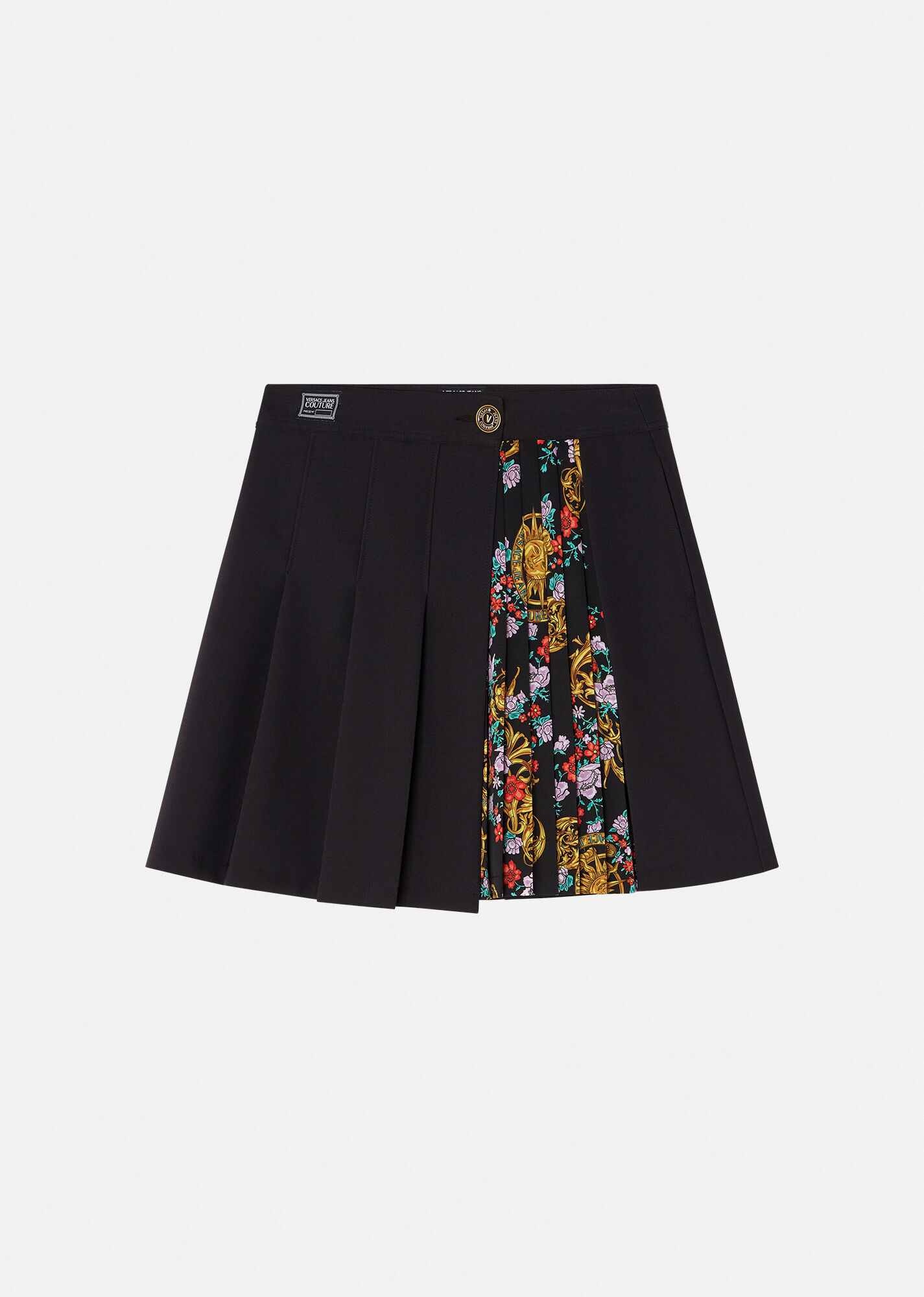 Sun Flower Garland Pleated Skirt - 1