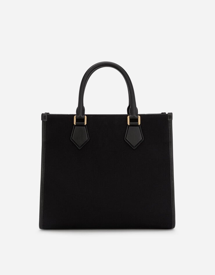 Canvas shopper with calfskin nappa details - 4
