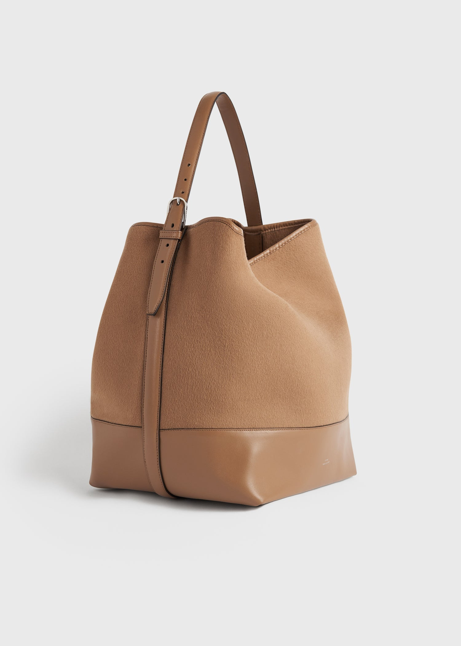 Belted doublé tote camel - 7