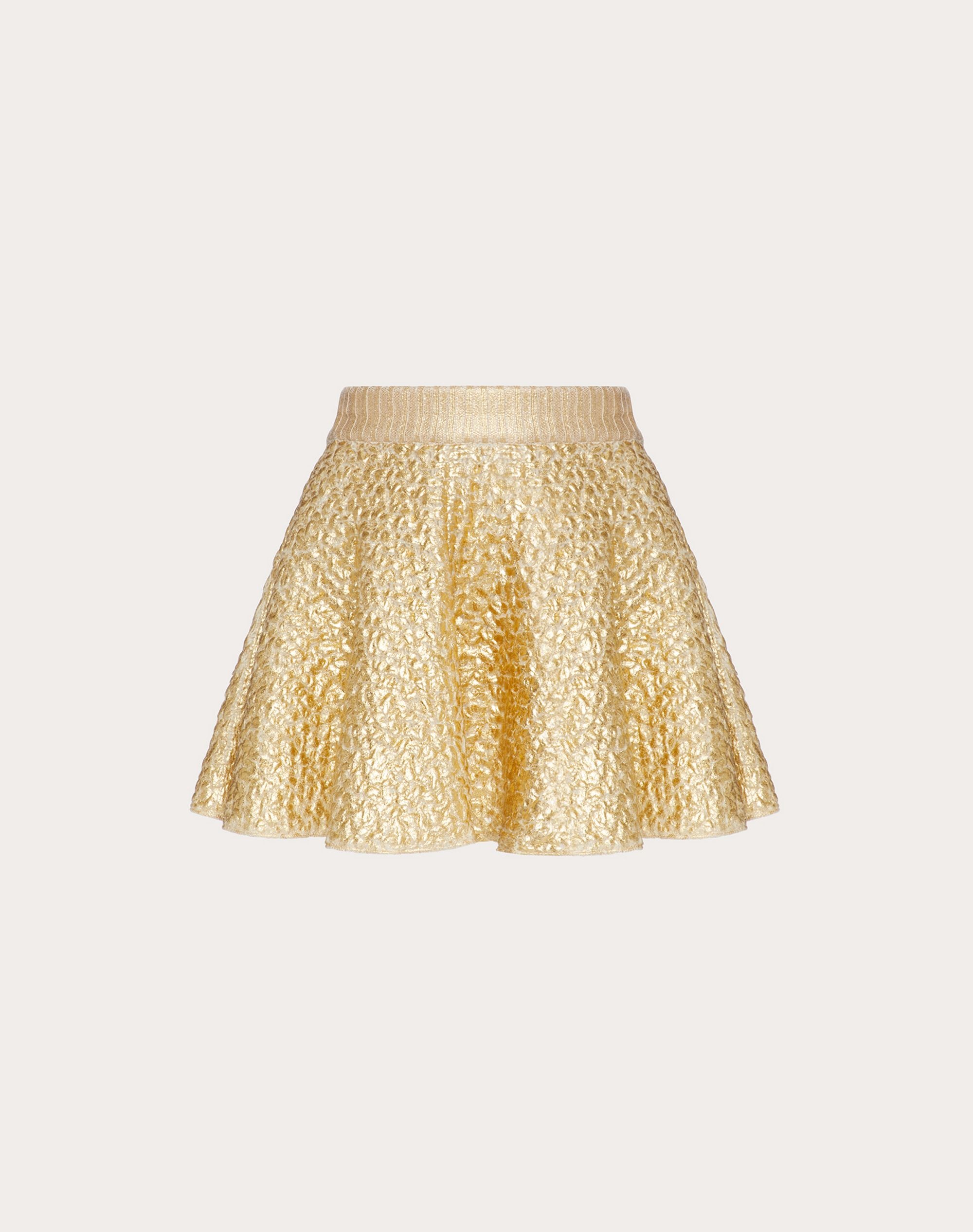 GOLD WOOL SKIRT - 1
