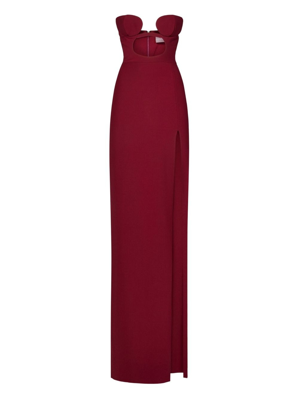 cut-out side-slit maxi dress - 2